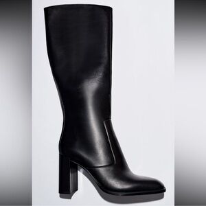 Zara Heeled knee high boots